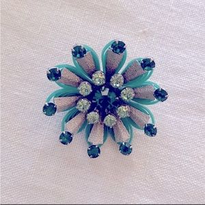 NWOT.  Crystal flower brooch.
